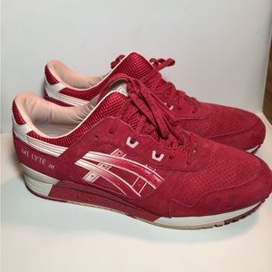 ASICS gel lyte lll size 14 red suede like new